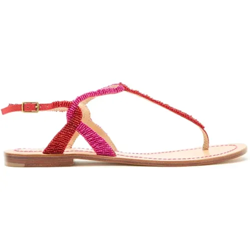 Beaded Thong Sandals , female, Sizes: 8 UK - Maliparmi - Modalova