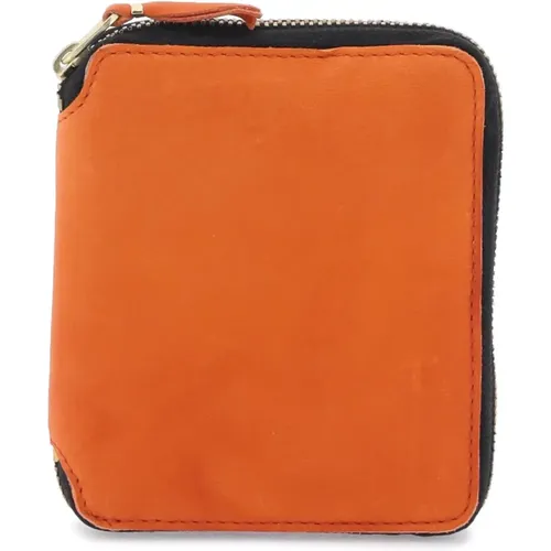 Studded Zip-Around Leather Wallet , Herren, Größe: ONE Size - Comme des Garçons - Modalova