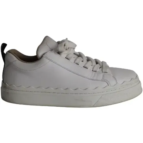 Pre-owned Leather sneakers , female, Sizes: 2 UK - Chloé Pre-owned - Modalova