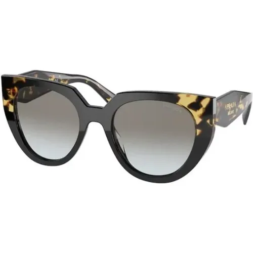 Schwarze Rahmen Damen Sonnenbrille , Damen, Größe: 52 MM - Prada - Modalova