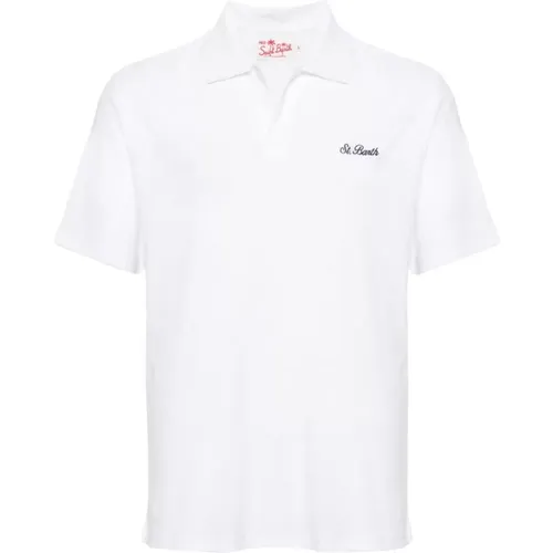 Terry-Cloth Effect Polo T-shirt , male, Sizes: L, XL - MC2 Saint Barth - Modalova