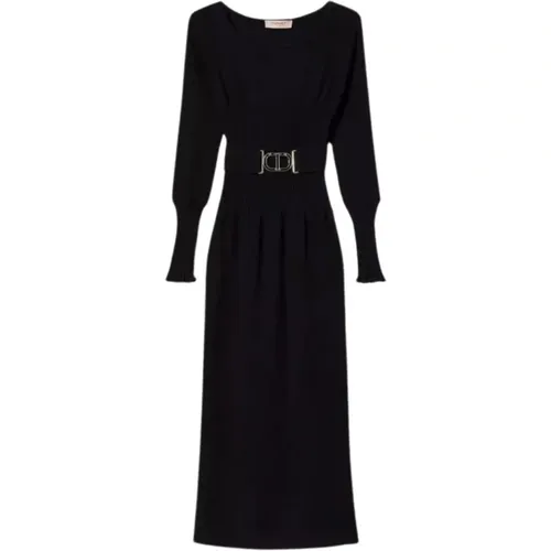 Midi Knit Dress , female, Sizes: L - Twinset - Modalova