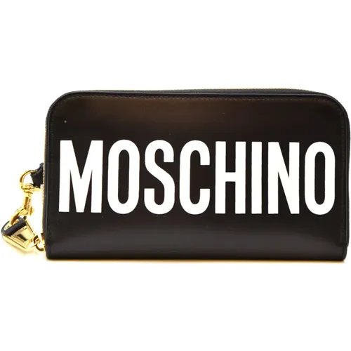 Stilvolle Lederbrieftasche für modebewusste Frauen - Moschino - Modalova