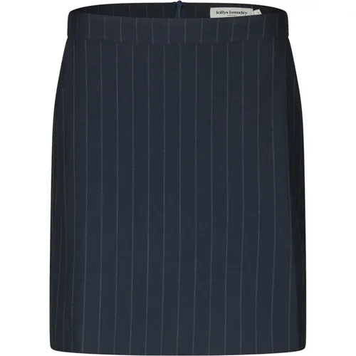 Pinstripe Bleistiftrock in Dunkelblau - Lollys Laundry - Modalova