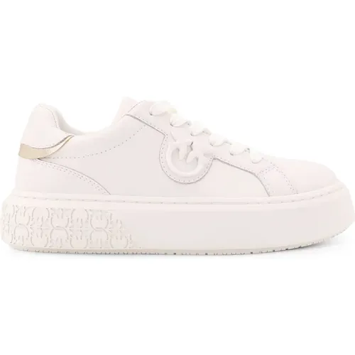 Love Birds Leder Sneakers , Damen, Größe: 37 EU - pinko - Modalova