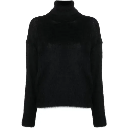 Mohair Loose-Fit Turtleneck , female, Sizes: S - Saint Laurent - Modalova