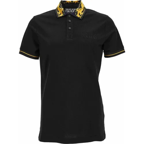 Slim Fit Polo T-Shirt with Small Logo , male, Sizes: 3XL, 2XL - Versace Jeans Couture - Modalova