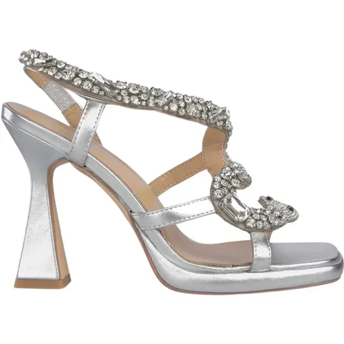 Rhinestone Heeled Sandals , female, Sizes: 5 UK, 6 UK, 9 UK, 8 UK - Alma en Pena - Modalova