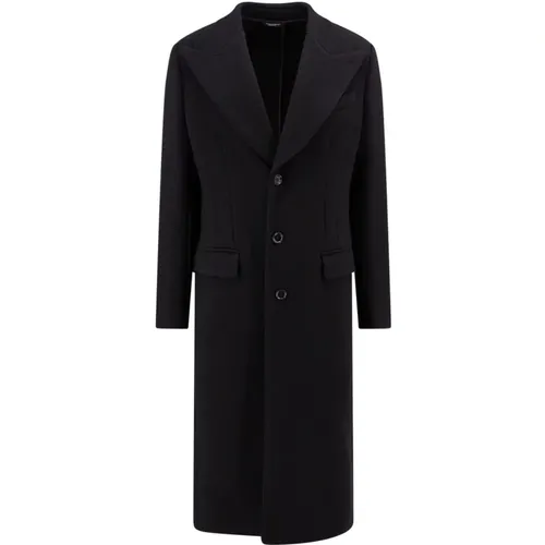 Wool Blend Jacket with Peak Lapel , male, Sizes: L, M - Dolce & Gabbana - Modalova