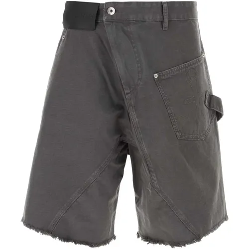 Dark Grey Denim Bermuda Shorts , male, Sizes: S, L - JW Anderson - Modalova