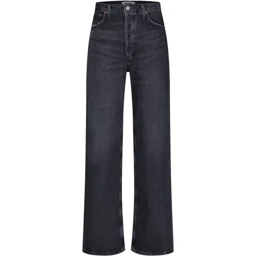 Moderne Loose Fit Gerades Jeans , Damen, Größe: W30 - Agolde - Modalova