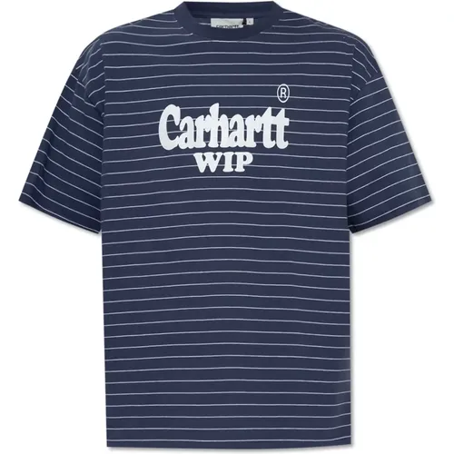 ‘Orlean Spree’ T-Shirt mit Logo , Herren, Größe: S - Carhartt WIP - Modalova
