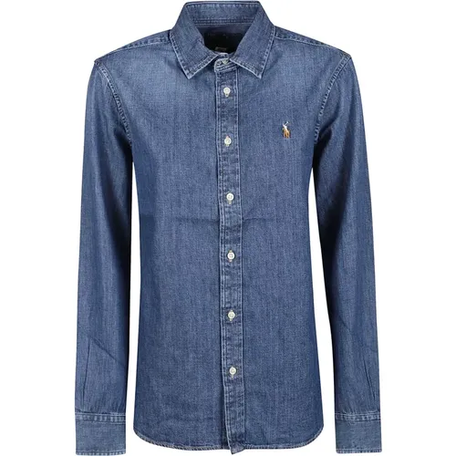 Denim Shirts , Damen, Größe: M - Polo Ralph Lauren - Modalova