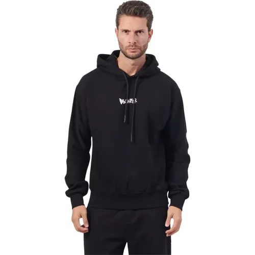 Schwarzer Hoodie mit Maxi-Logo , Herren, Größe: XL - Disclaimer - Modalova