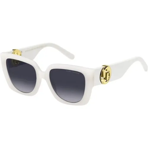 Ivory Frame Dark Grey Sunglasses , female, Sizes: 54 MM - Marc Jacobs - Modalova