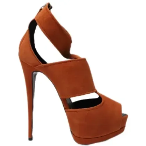 Pre-owned Suede heels , female, Sizes: 6 1/2 UK - Giuseppe Zanotti Pre-owned - Modalova