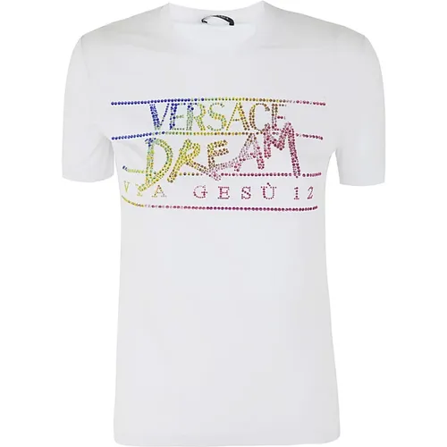 Logo T Shirt , female, Sizes: 2XS - Versace - Modalova