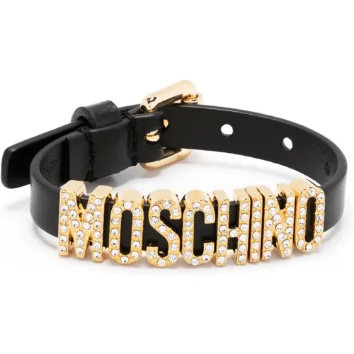 Leather Bijoux Bracelet , female, Sizes: ONE SIZE - Moschino - Modalova
