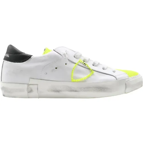 Neon Embroidered Low Top Sneakers , female, Sizes: 5 UK - Philippe Model - Modalova