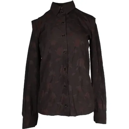 Elegantes Rose Print Button-Up Shirt , Damen, Größe: S - Saint Laurent - Modalova