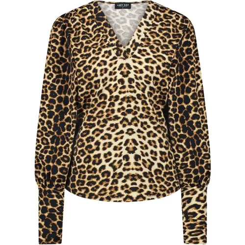 Phantom Leopard Top aus Reisestoff , Damen, Größe: S - Lady Day - Modalova