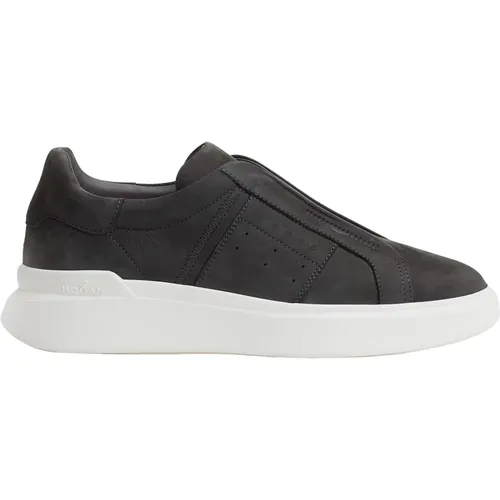 Graue Slip-On Sneakers mit Memory Foam , Herren, Größe: 41 1/2 EU - Hogan - Modalova