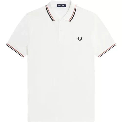 Classic Cotton Piqué Polo with Double Stripe , male, Sizes: XL, M, 2XL, S, 3XL, L - Fred Perry - Modalova