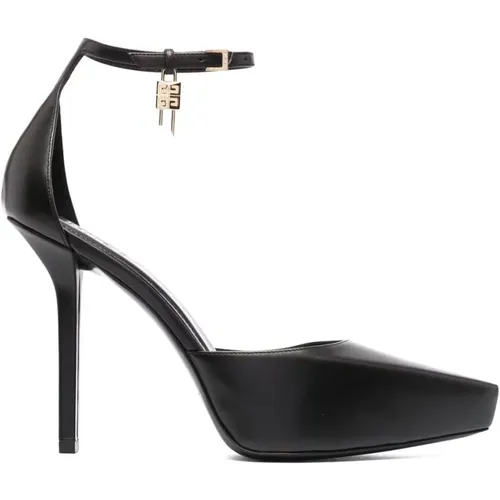 Schwarze Absatz-Plateau-Pumps mit Logo - Givenchy - Modalova