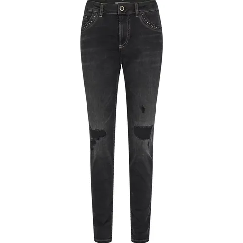 Stylish Mmbradford Scratch Jeans 155450 Dark Grey , female, Sizes: W32, W31, W29, W30, W28, W27 - MOS MOSH - Modalova