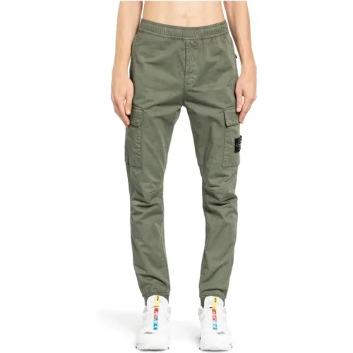 Canvas Cargo Pants Regular Tapered Style , male, Sizes: W31, W29 - Stone Island - Modalova