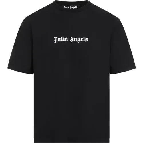 Logo Cotton T-shirt , male, Sizes: M - Palm Angels - Modalova