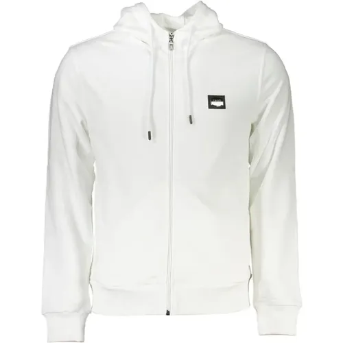 Herren Kapuzenpullover mit Reißverschluss und Besticktem Logo , Herren, Größe: M - Cavalli Class - Modalova