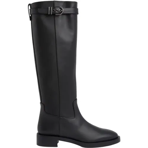 Stylischer Moto Kniehoher Stiefel , Damen, Größe: 38 1/2 EU - Stuart Weitzman - Modalova