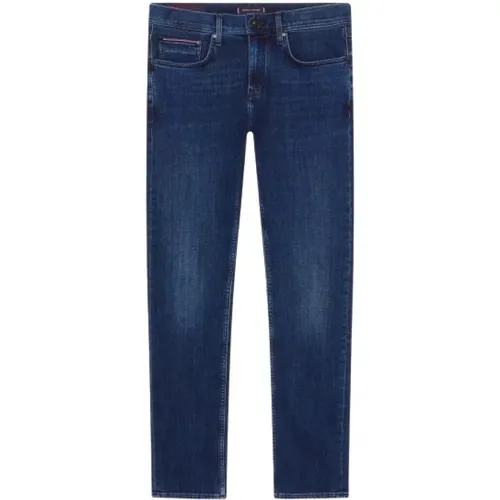 Denton Straight Fit Jeans , male, Sizes: W34 - Tommy Hilfiger - Modalova