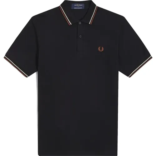 Original Twin Tipped Polo Schwarz , Herren, Größe: S - Fred Perry - Modalova