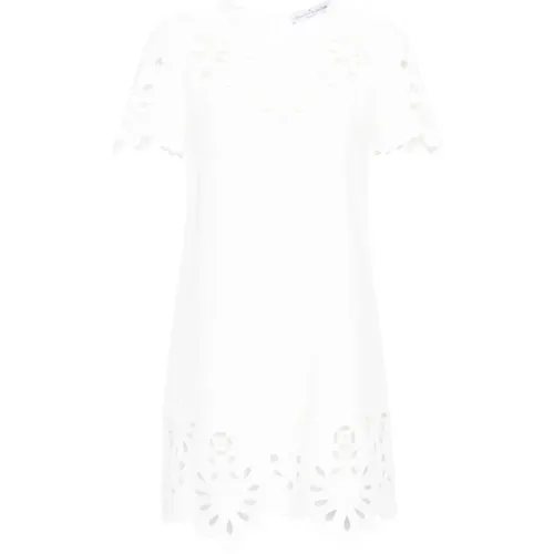 Blanc DE Blanc/Off Mini Kleid,Schwarzes Mini Kleid - Ermanno Scervino - Modalova