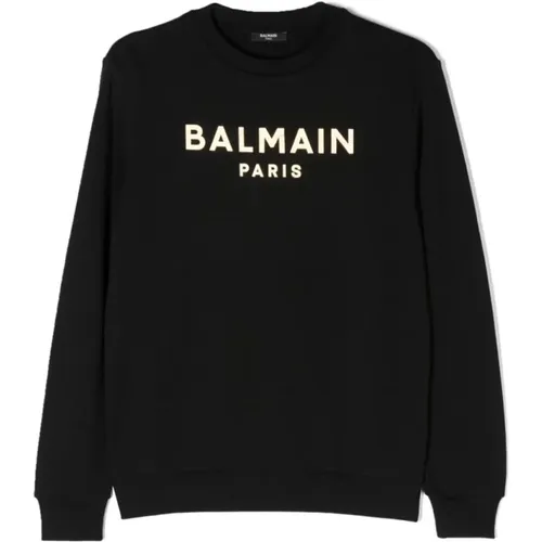 Schwarzer Sweatshirt für Mädchen - Balmain - Modalova