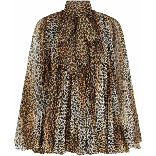 Leopardenmuster Plissiertes Minikleid - Dolce & Gabbana - Modalova