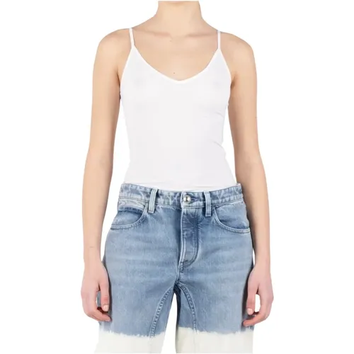 Weißes Jersey Tanktop , Damen, Größe: M - Jil Sander - Modalova