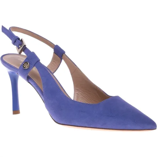 Court shoe in blue suede Baldinini - Baldinini - Modalova