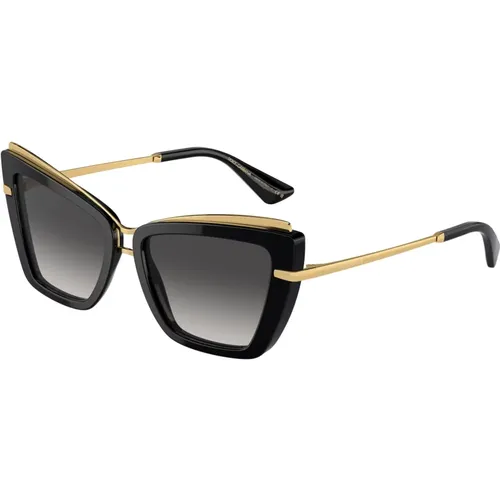 Stylische Sonnenbrille Dg4472 Schwarz/Grau - Dolce & Gabbana - Modalova