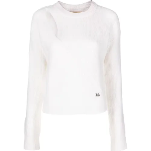 Key hole cut-out sweater , female, Sizes: M, L - Michael Kors - Modalova