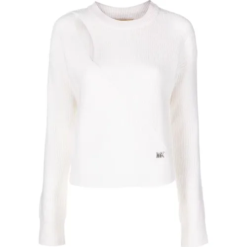 Key hole cut-out sweater , female, Sizes: XS, M, L - Michael Kors - Modalova