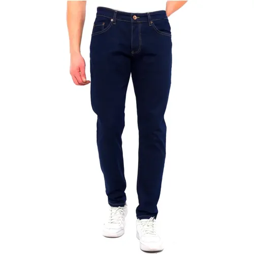 Simple Slim Fit Stretch Jeans Men - Dc-059 , male, Sizes: W34, W38, W32 - True Rise - Modalova