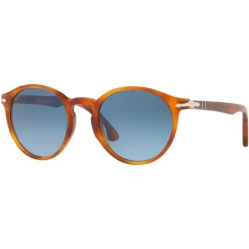 Blau Verlaufende Kunststoff-Sonnenbrille , Herren, Größe: 49 MM - Persol - Modalova