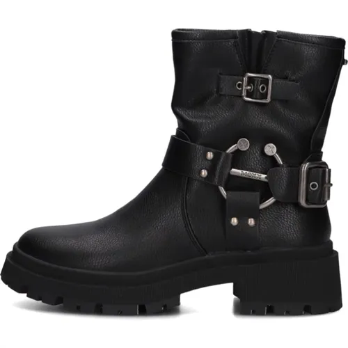 Schwarze Biker Boots Parvati Stil , Damen, Größe: 39 EU - Mexx - Modalova