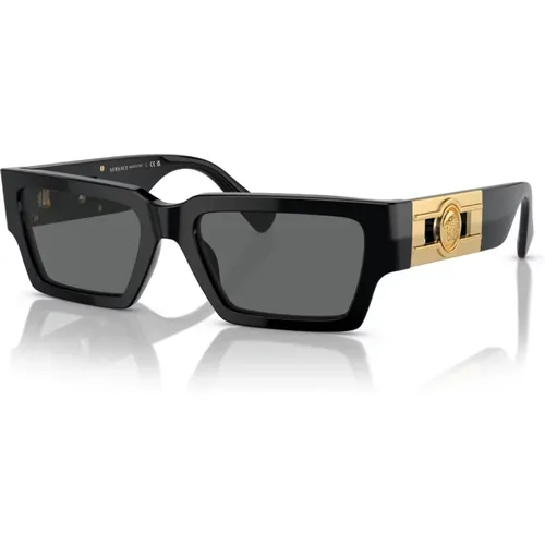 Dark Grey Sunglasses , unisex, Sizes: 54 MM - Versace - Modalova