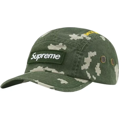 Military Camp Cap Olive Russian Camo , unisex, Sizes: ONE SIZE - Supreme - Modalova