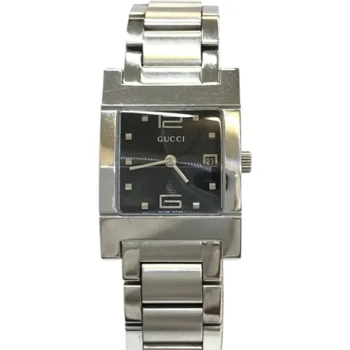 Pre-owned Silver Stainless Steel Watch , female, Sizes: ONE SIZE - Gucci Vintage - Modalova