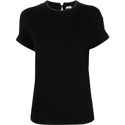 T-Shirts & Polos for Women , female, Sizes: L - BRUNELLO CUCINELLI - Modalova